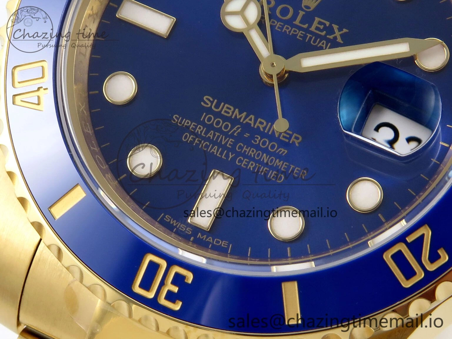 Submariner 116618 LB Blue Ceramic YG Plated 904L Steel VSF 1:1 Best Edition VS3135