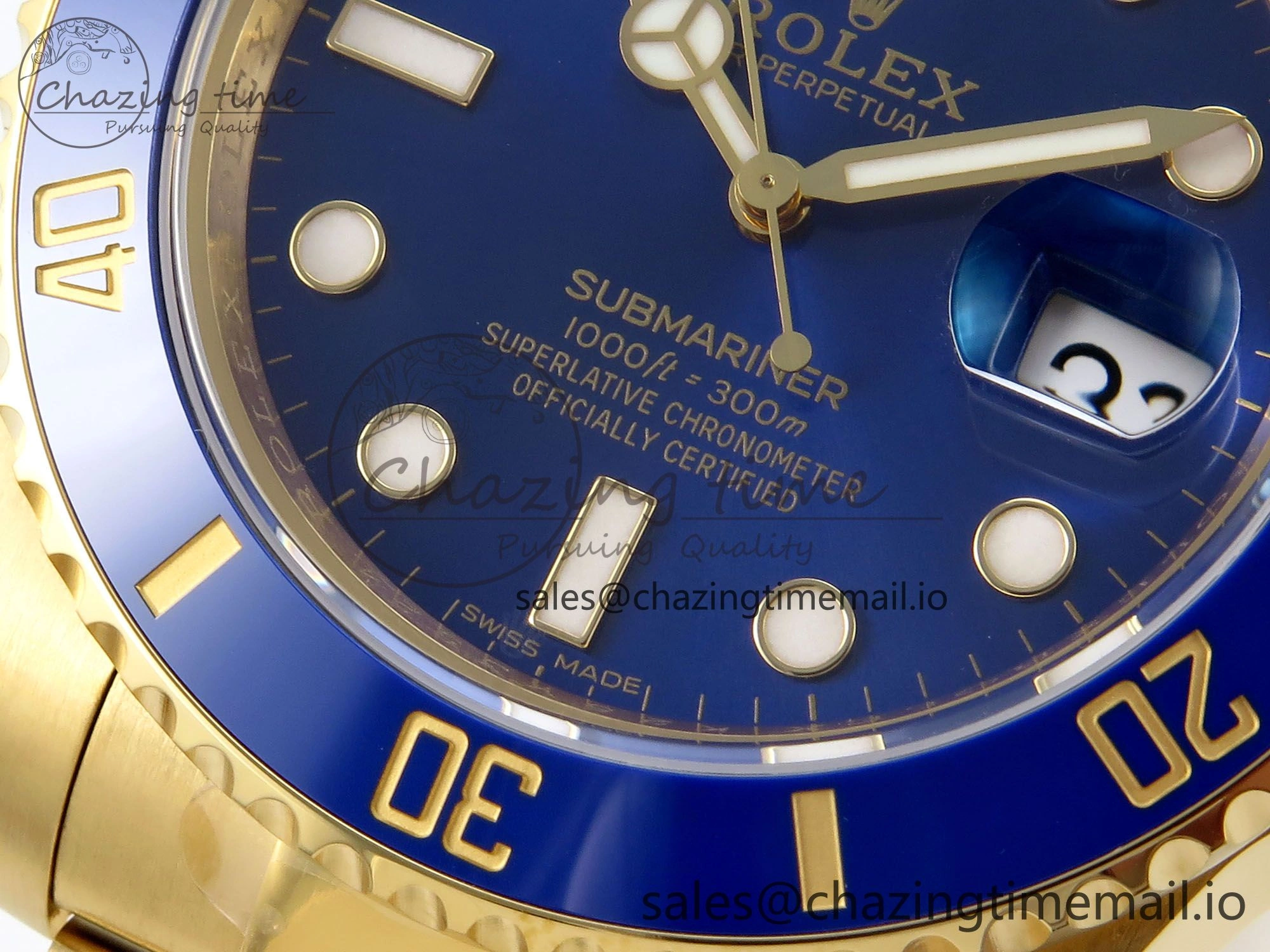 Submariner 116618 LB Blue Ceramic YG Plated 904L Steel VSF 1:1 Best Edition VS3135