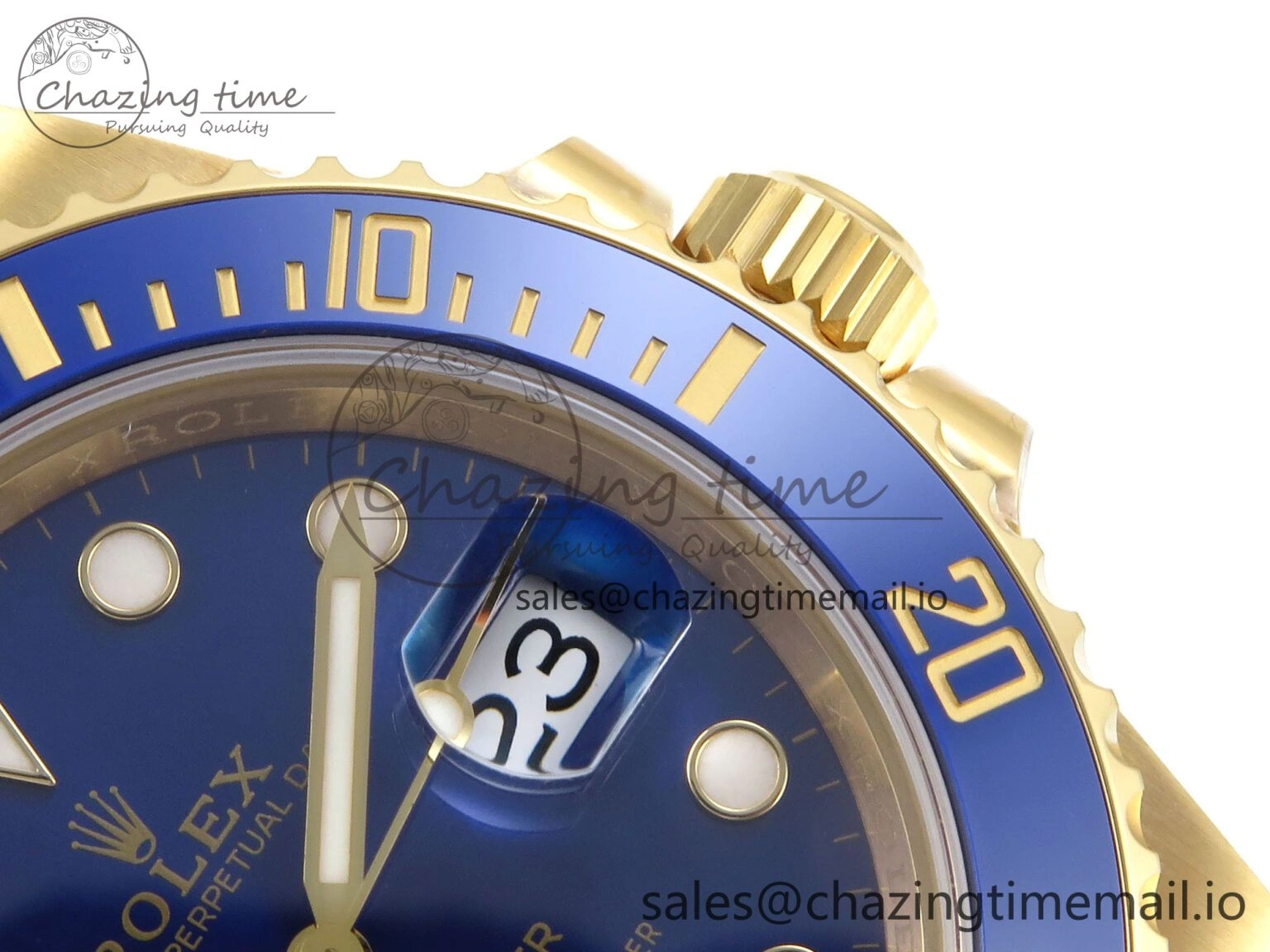 Submariner 116618 LB Blue Ceramic YG Plated 904L Steel VSF 1:1 Best Edition VS3135