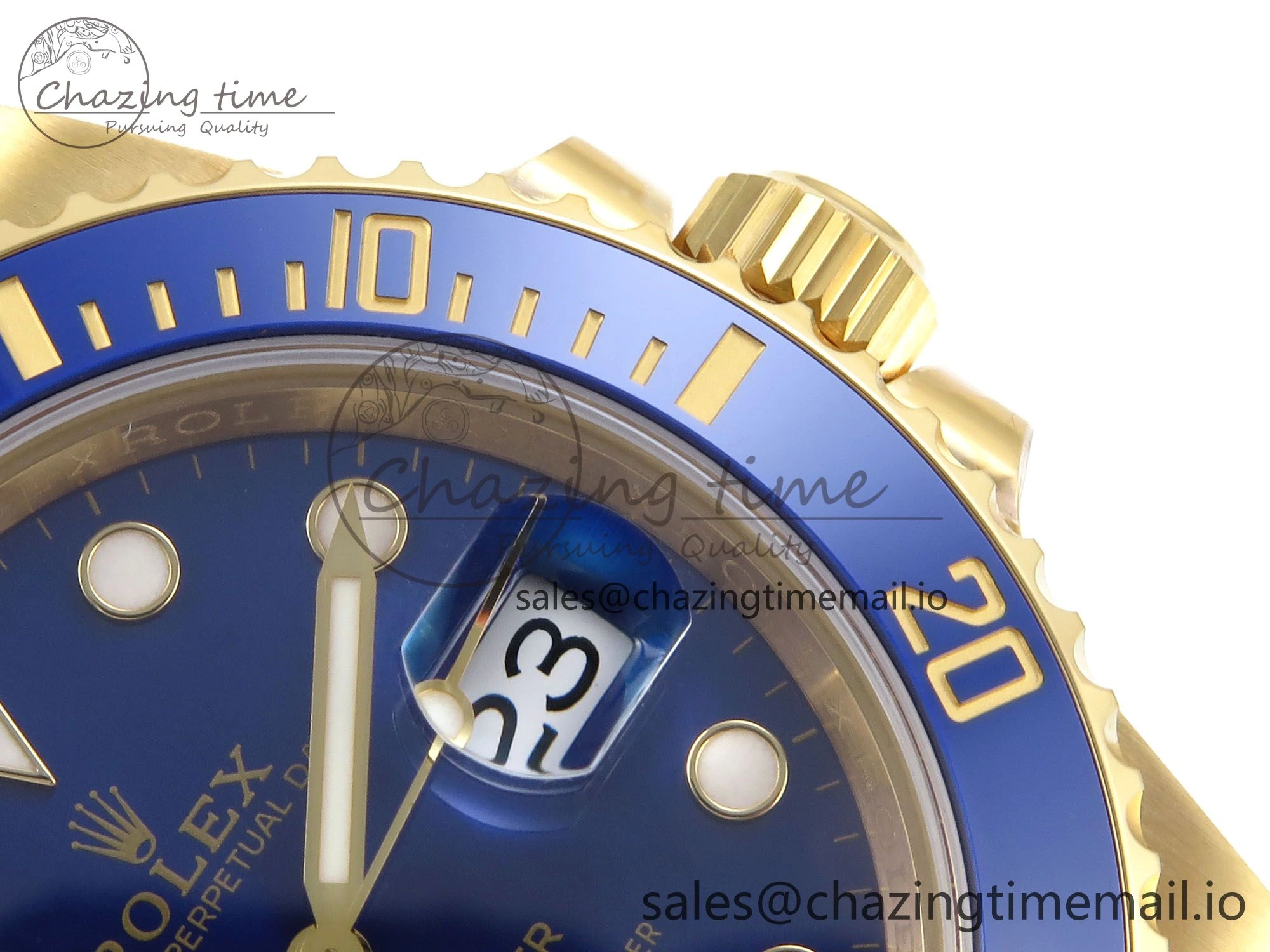 Submariner 116618 LB Blue Ceramic YG Plated 904L Steel VSF 1:1 Best Edition VS3135