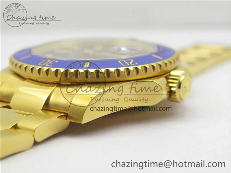 Submariner 116618 LB D1F Best Edition YG Wrapped Blue Dial on YG Wrapped Bracelet A2836