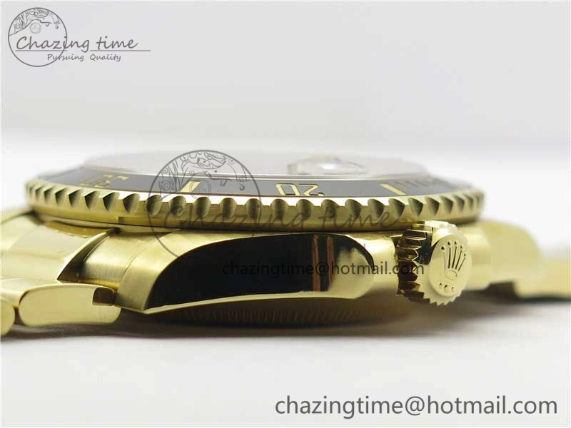 Submariner 116618 LN Black Ceramic 316L Bp Maker 1:1 Best Edition Black Dial Diam on YG Bracelet SA3135 V2