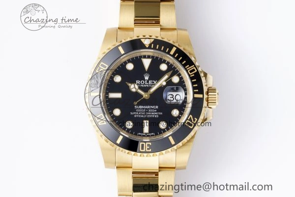Submariner 116618 LN Black Ceramic YG Plated 904L Steel Clean 1:1 Best Edition VR3135