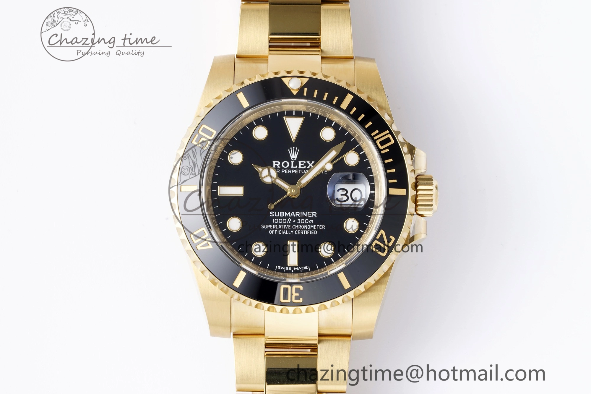 Submariner 116618 LN Black Ceramic YG Plated 904L Steel Clean 1:1 Best Edition VR3135