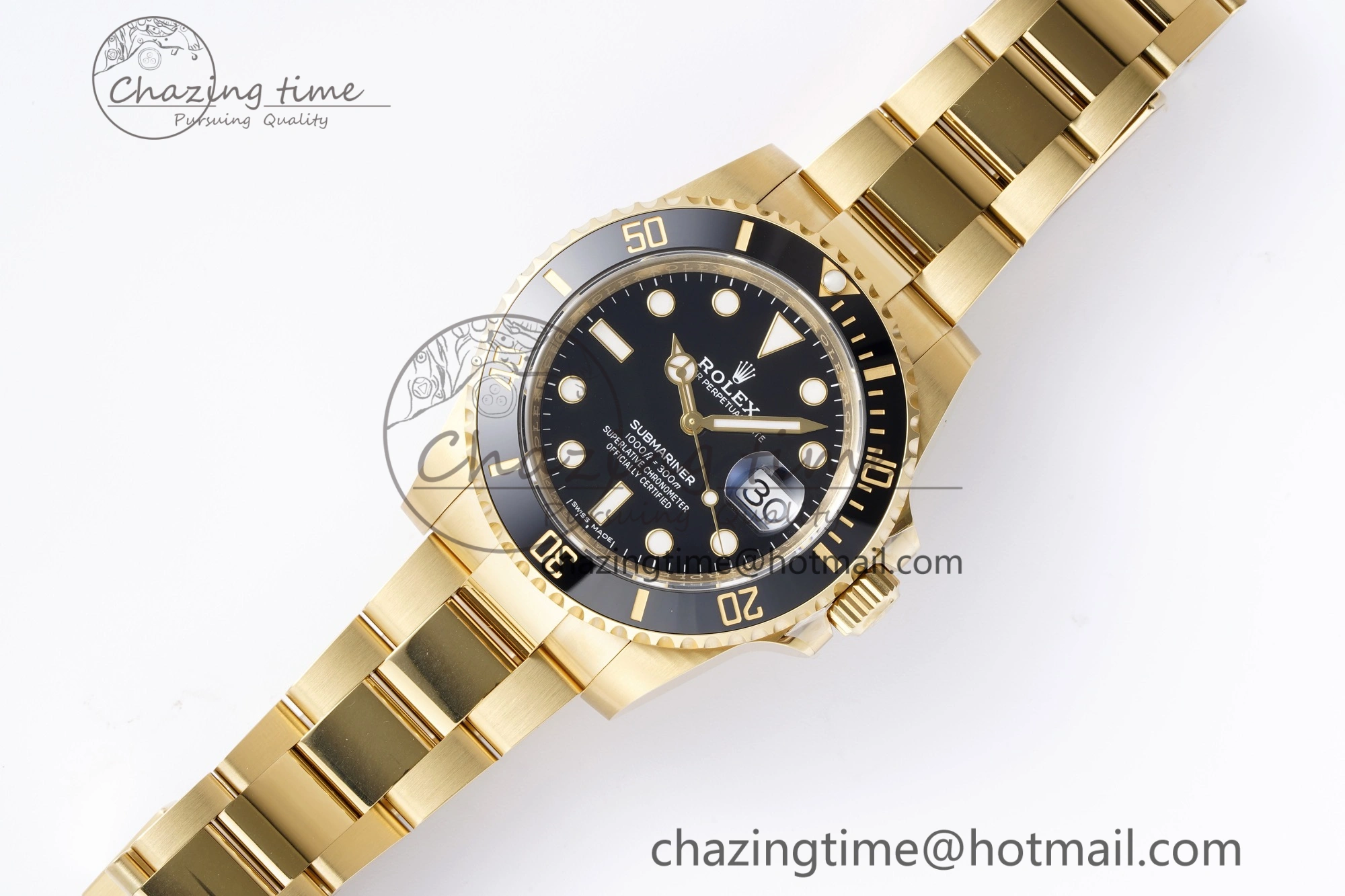 Submariner 116618 LN Black Ceramic YG Plated 904L Steel Clean 1:1 Best Edition VR3135