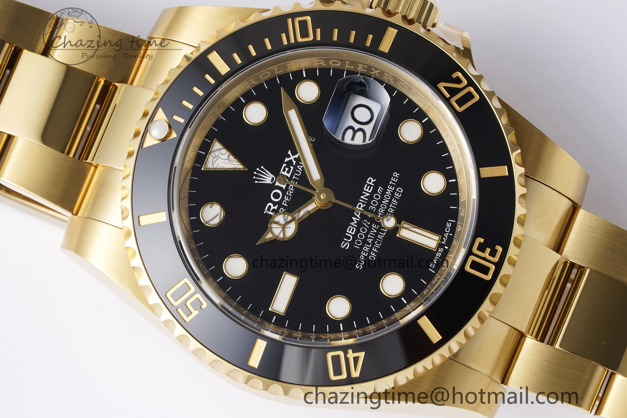 Submariner 116618 LN Black Ceramic YG Plated 904L Steel Clean 1:1 Best Edition VR3135