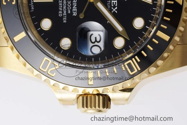 Submariner 116618 LN Black Ceramic YG Plated 904L Steel Clean 1:1 Best Edition VR3135