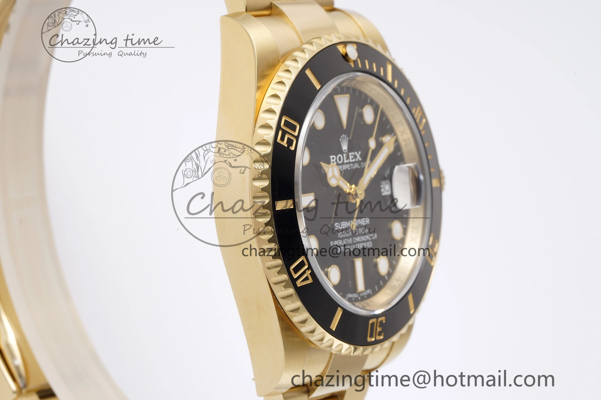Submariner 116618 LN Black Ceramic YG Plated 904L Steel Clean 1:1 Best Edition VR3135