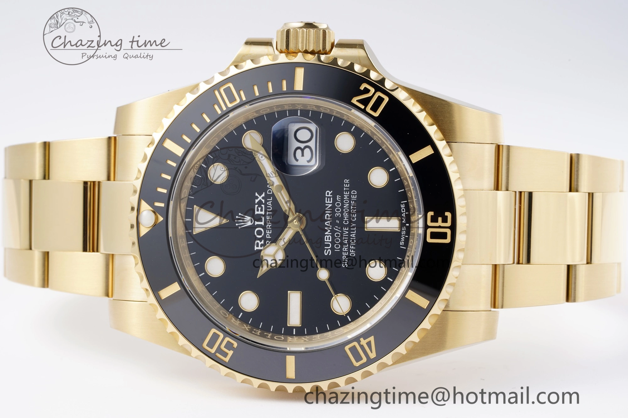 Submariner 116618 LN Black Ceramic YG Plated 904L Steel Clean 1:1 Best Edition VR3135