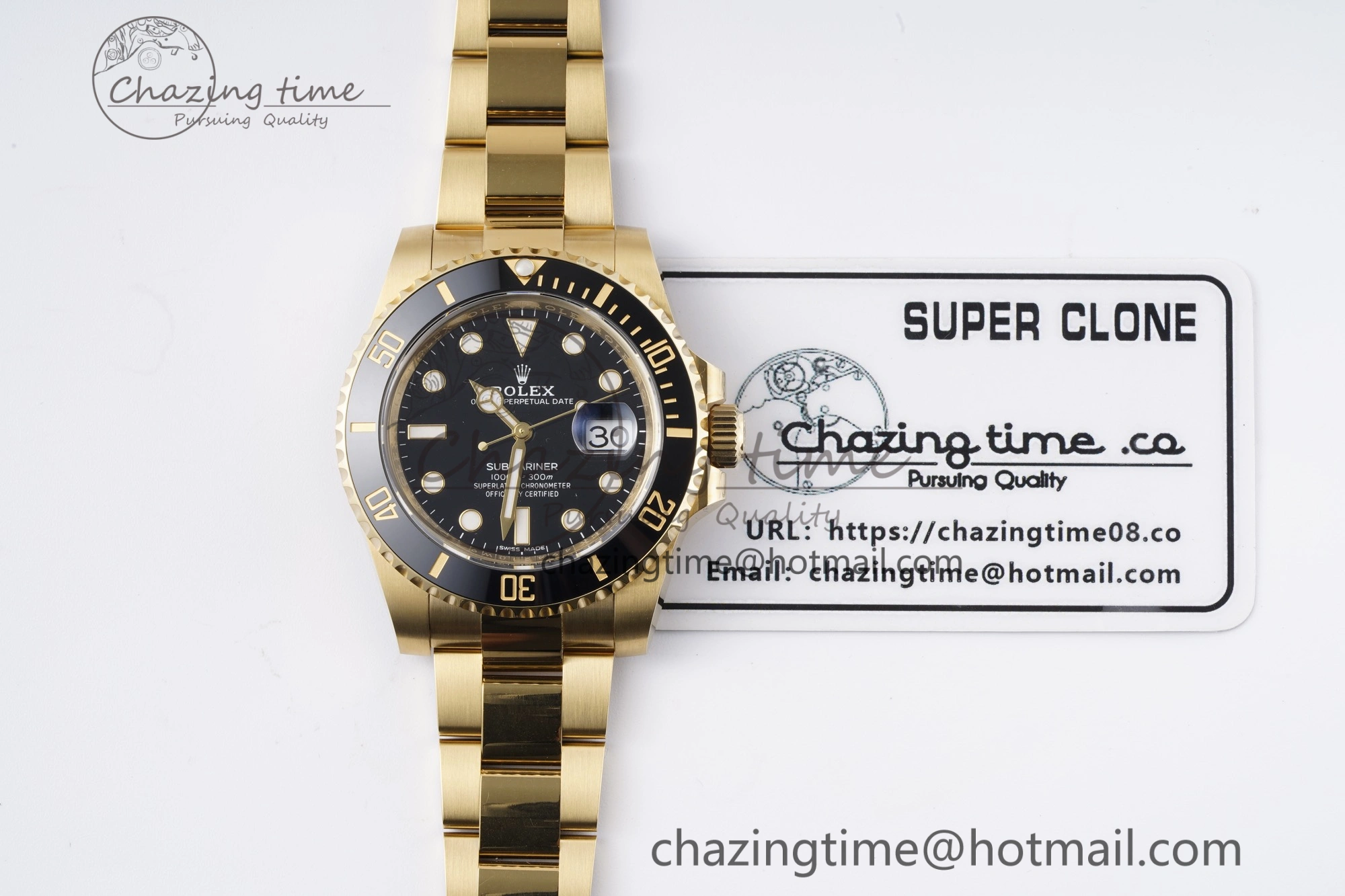 Submariner 116618 LN Black Ceramic YG Plated 904L Steel Clean 1:1 Best Edition VR3135
