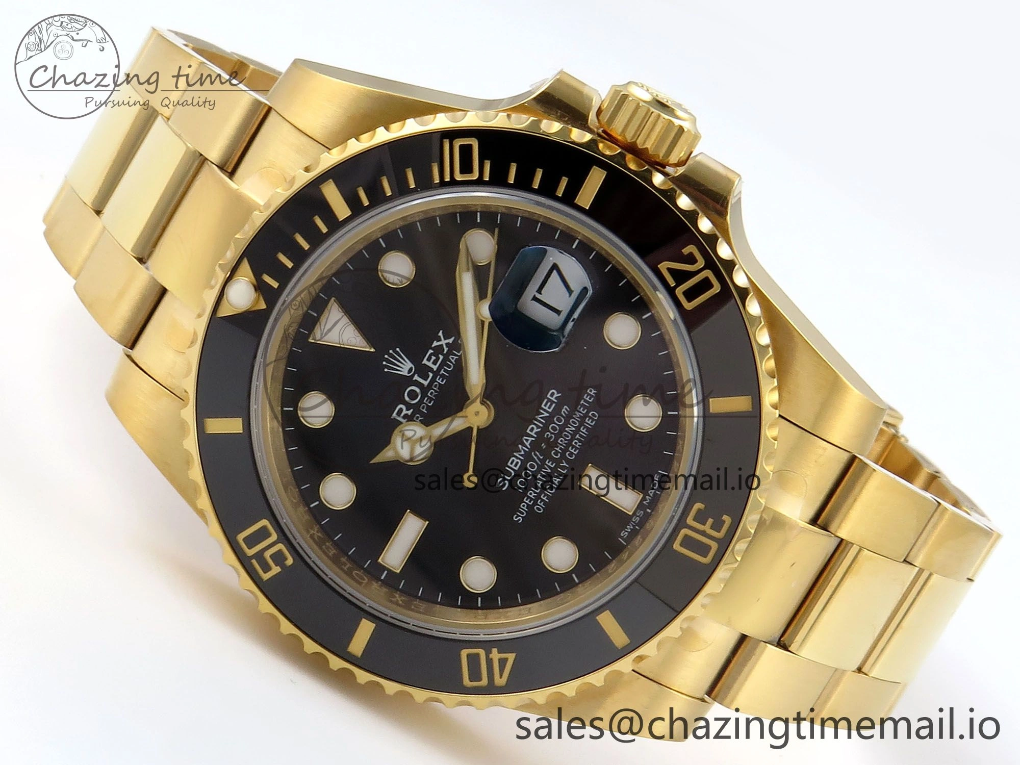 Submariner 116618 LN Black Ceramic YG Plated 904L Steel VSF 1:1 Best Edition VS3135