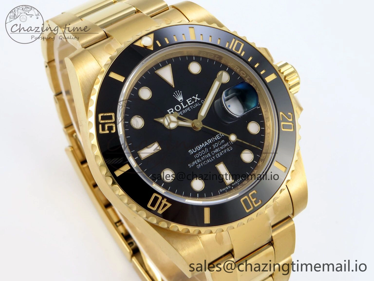 Submariner 116618 LN Black Ceramic YG Plated 904L Steel VSF 1:1 Best Edition VS3135