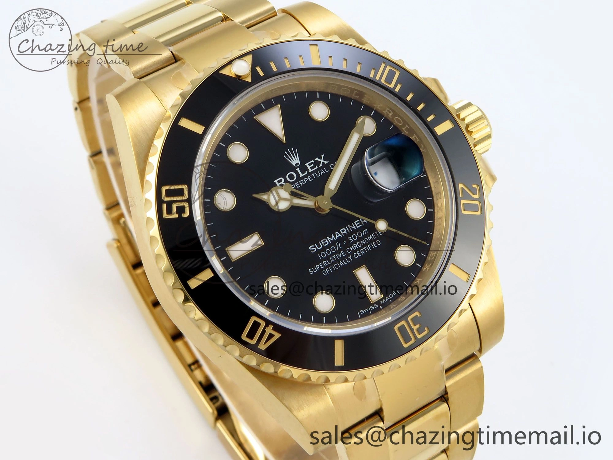 Submariner 116618 LN Black Ceramic YG Plated 904L Steel VSF 1:1 Best Edition VS3135