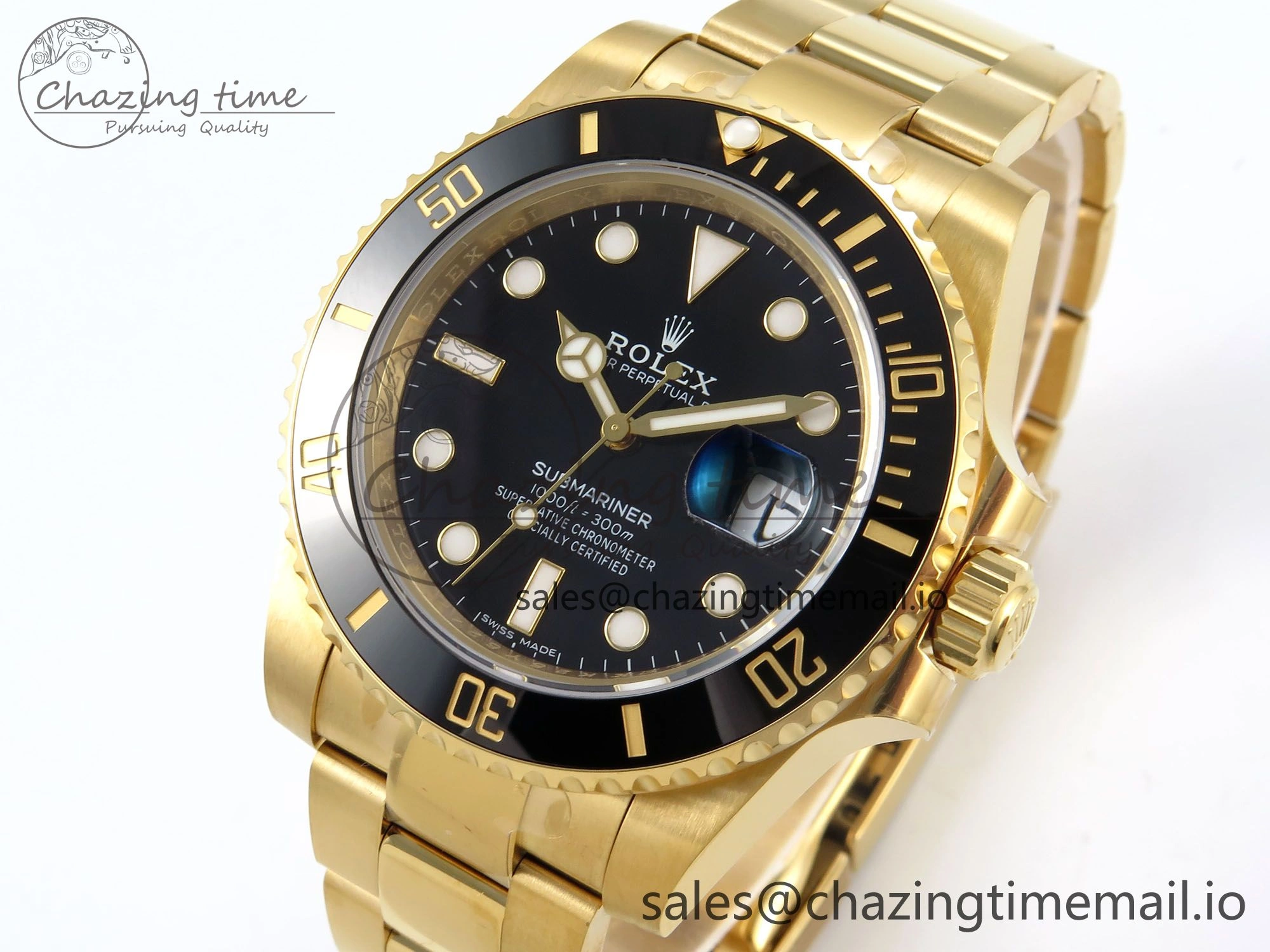 Submariner 116618 LN Black Ceramic YG Plated 904L Steel VSF 1:1 Best Edition VS3135
