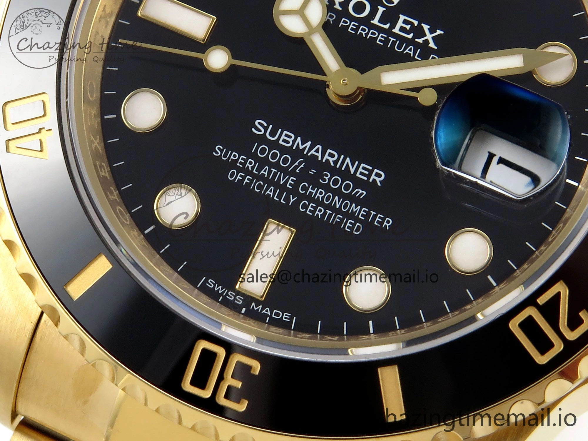 Submariner 116618 LN Black Ceramic YG Plated 904L Steel VSF 1:1 Best Edition VS3135