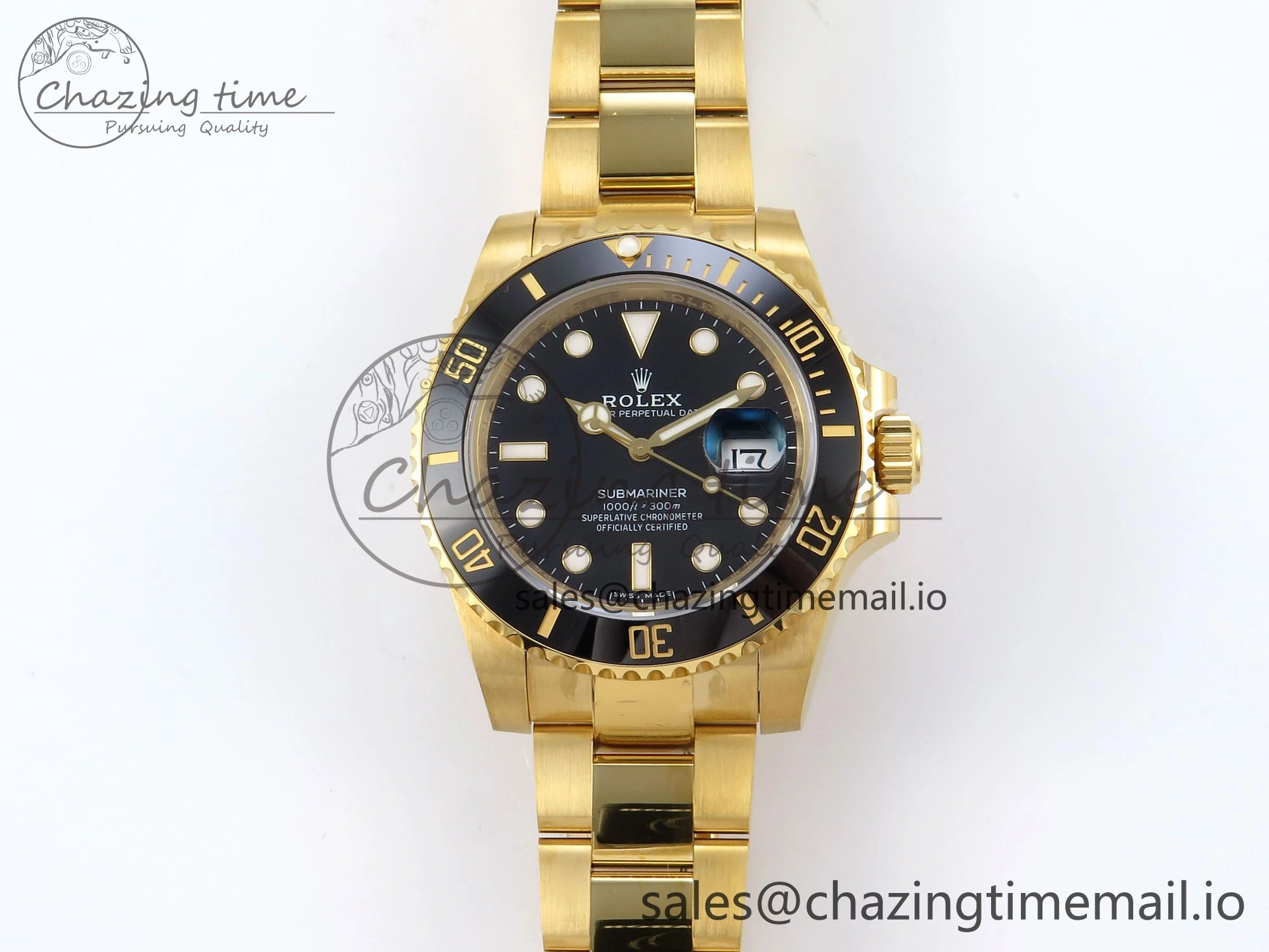 Submariner 116618 LN Black Ceramic YG Plated 904L Steel VSF 1:1 Best Edition VS3135