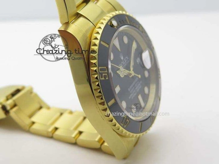 Submariner 116618 LN Bp-Maker Best Edition Black Dial On YG Bracelet ETA2836