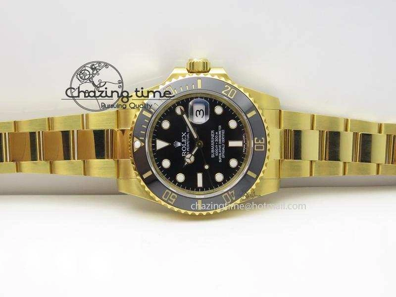 Submariner 116618 LN Bp-Maker Best Edition Black Dial On YG Bracelet ETA2836
