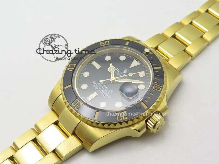 Submariner 116618 LN Bp-Maker Best Edition Black Dial On YG Bracelet ETA2836