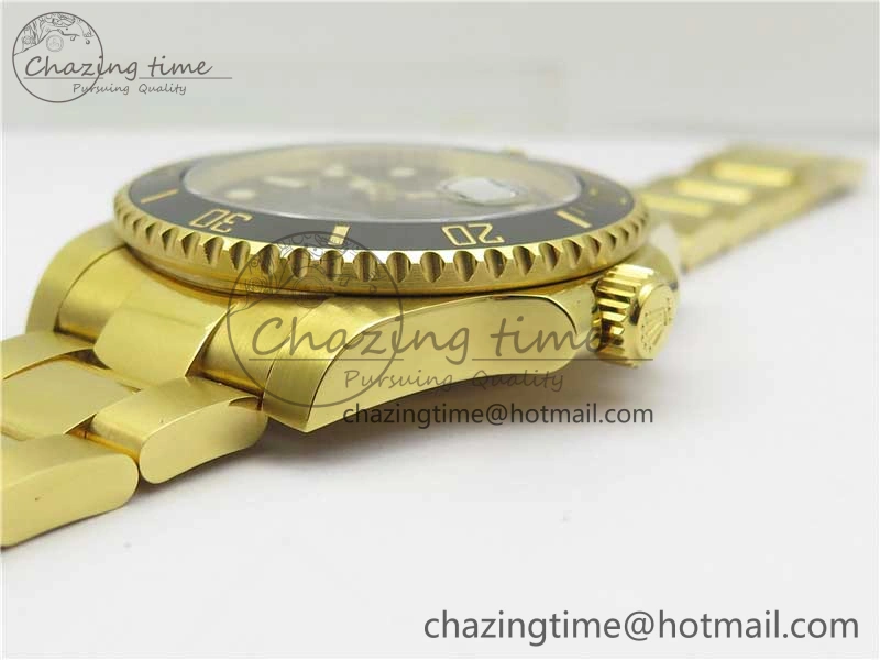 Submariner 116618 LN D1F Best Edition YG Wrapped Black Dial on YG Wrapped Bracelet A2836