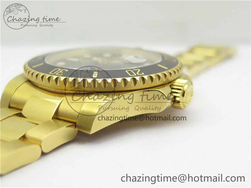 Submariner 116618 LN D1F Best Edition YG Wrapped Black Dial on YG Wrapped Bracelet A2836