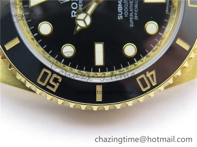 Submariner 116618 LN D1F Best Edition YG Wrapped Black Dial on YG Wrapped Bracelet A2836