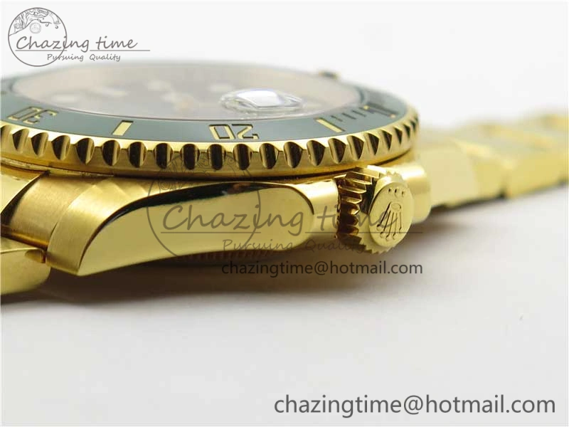 Submariner 116618 LV VRF Best Edition YG Wrapped Green Dial on YG Wrapped Bracelet A2836 MAX Version