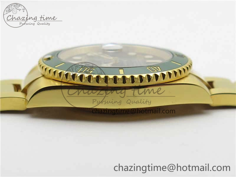 Submariner 116618 LV VRF Best Edition YG Wrapped Green Dial on YG Wrapped Bracelet A2836 MAX Version