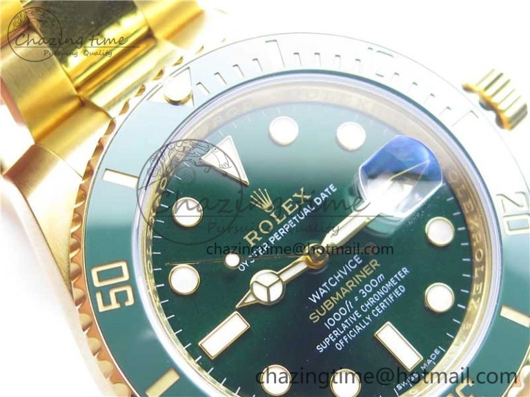 Submariner 116618 LV VRF Best Edition YG Wrapped Green Dial on YG Wrapped Bracelet A2836 MAX Version