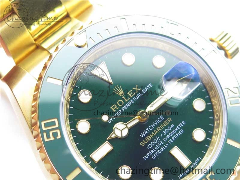 Submariner 116618 LV VRF Best Edition YG Wrapped Green Dial on YG Wrapped Bracelet A2836 MAX Version