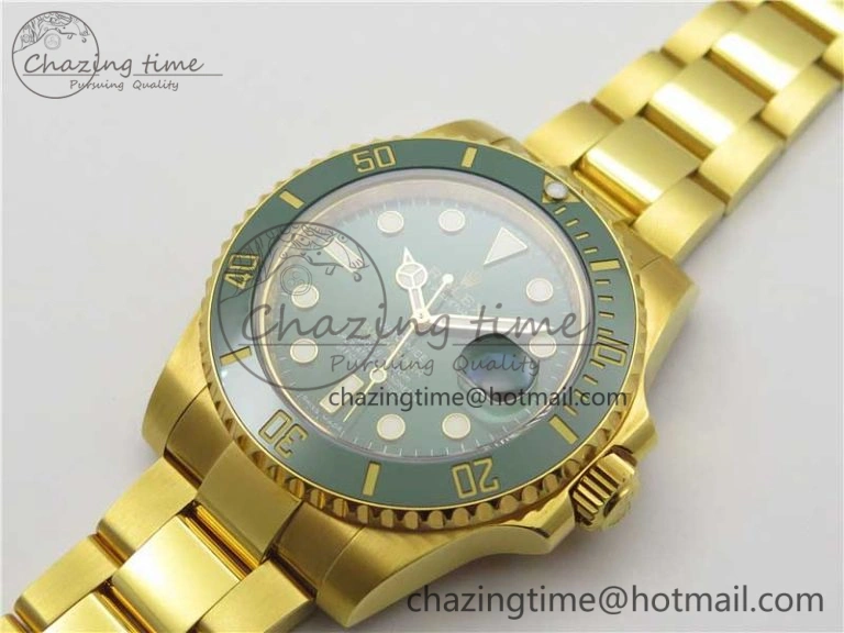 Submariner 116618 LV VRF Best Edition YG Wrapped Green Dial on YG Wrapped Bracelet A2836 MAX Version