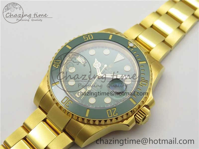 Submariner 116618 LV VRF Best Edition YG Wrapped Green Dial on YG Wrapped Bracelet A2836 MAX Version