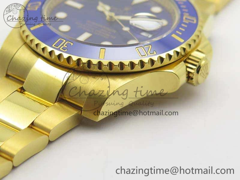 Submariner 116618LB Full YG Wrapped VRF 1:1 Best Edition Blue Dial On Full YG Wrapped Bracelet A2836