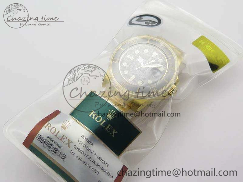 Submariner 116618LB Full YG Wrapped VRF 1:1 Best Edition Blue Dial On Full YG Wrapped Bracelet A2836