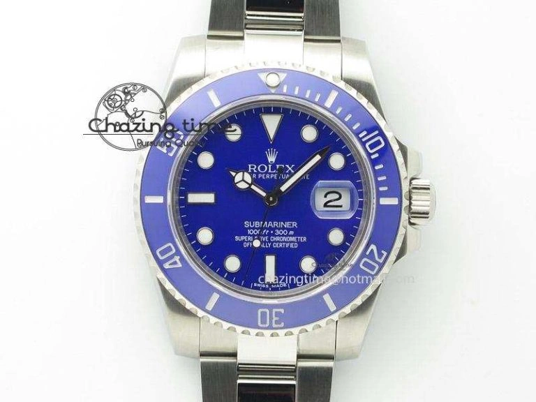 Submariner 116619 LB Blue Ceramic Bp Best Edition On SS Bracelet Miyota 9015 V2