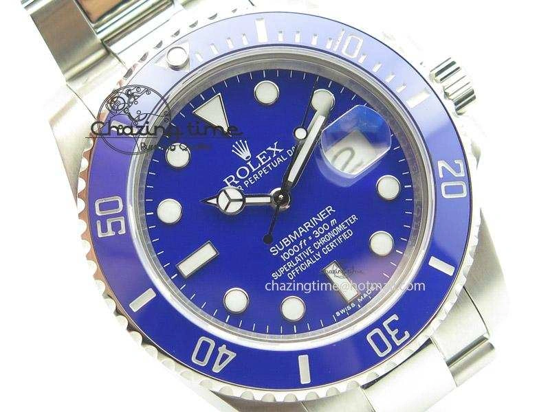 Submariner 116619 LB Blue Ceramic Bp Best Edition On SS Bracelet Miyota 9015 V2