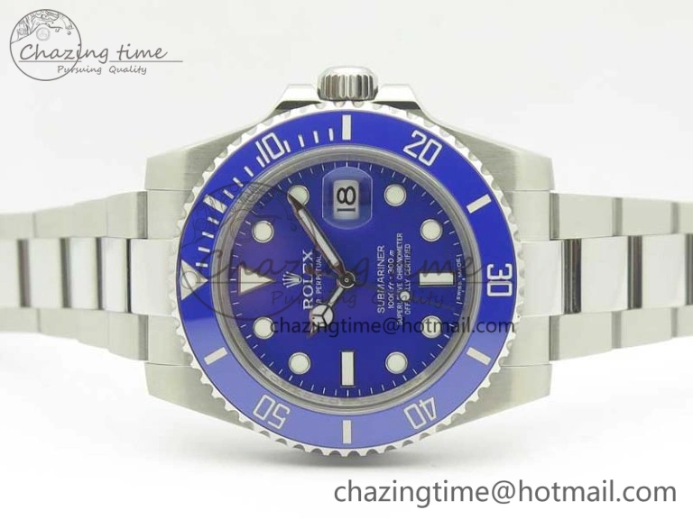Submariner 116619 LB Blue Ceramic JF Best Edition Blue Dial on SS Bracelet A2824