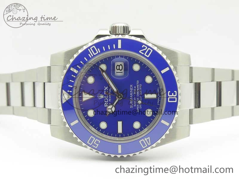 Submariner 116619 LB Blue Ceramic JF Best Edition Blue Dial on SS Bracelet A2824
