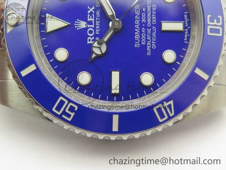 Submariner 116619 LB Blue Ceramic JF Best Edition Blue Dial on SS Bracelet A2824