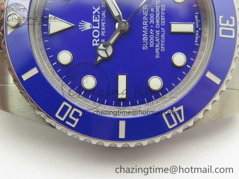 Submariner 116619 LB Blue Ceramic JF Best Edition Blue Dial on SS Bracelet A2824