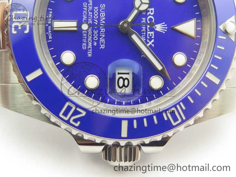 Submariner 116619 LB Blue Ceramic JF Best Edition Blue Dial on SS Bracelet A2824