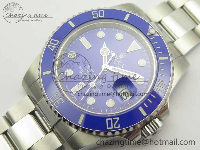 Submariner 116619 LB Blue Ceramic JF Best Edition Blue Dial on SS Bracelet A2824