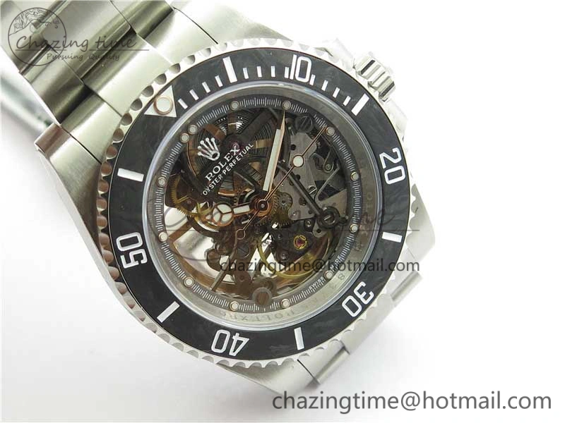 Submariner 116660 Andrea Pirlo SS WWF Best Edition Carbon Bezel on Skeleton SA3130
