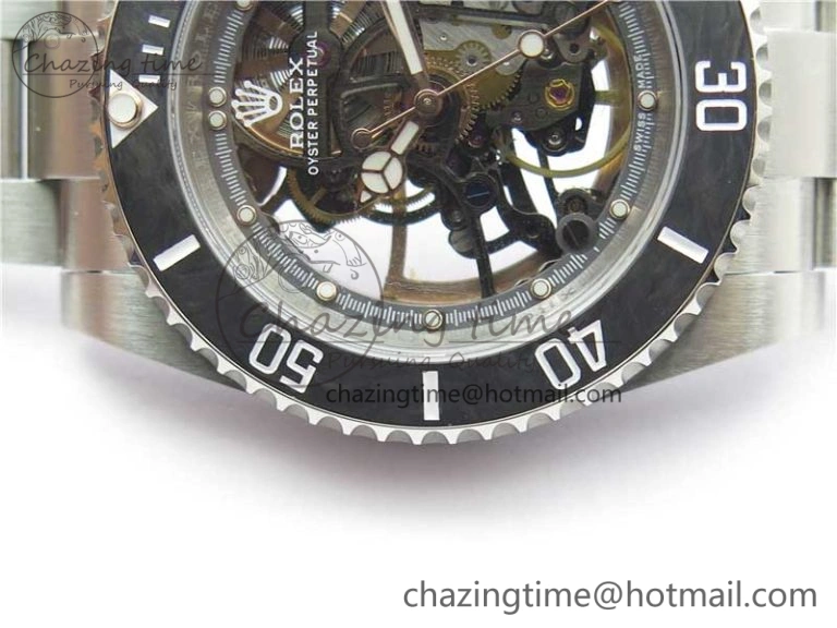 Submariner 116660 Andrea Pirlo SS WWF Best Edition Carbon Bezel on Skeleton SA3130