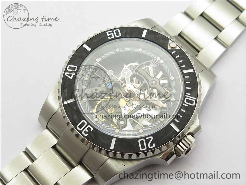 Submariner 116660 Andrea Pirlo SS WWF Best Edition Carbon Bezel on Skeleton SA3130