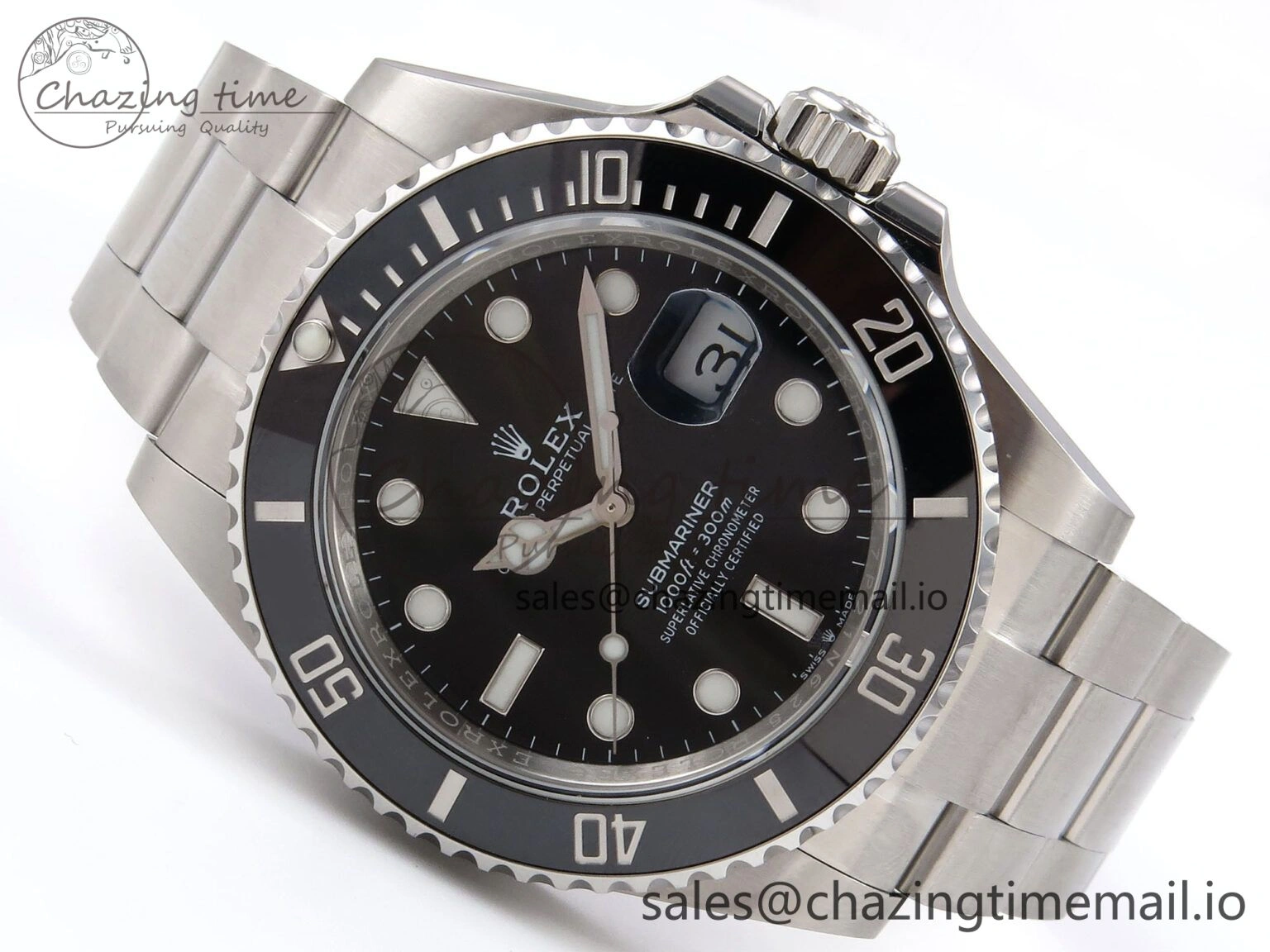 Submariner 126610 LN 41mm RF 1:1 Best Edition Black Ceramic on SS 904L Bracelet Steel VR3235