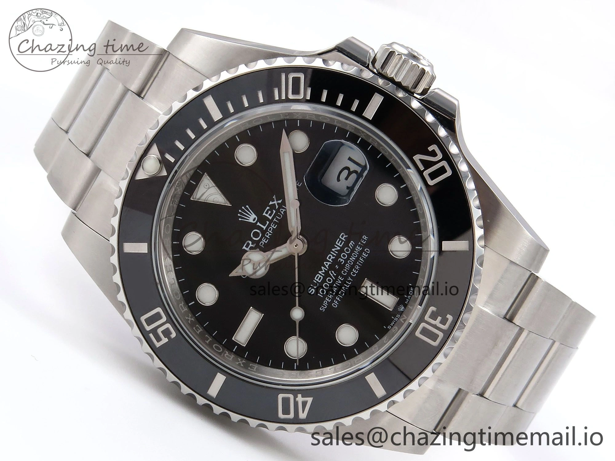 Submariner 126610 LN 41mm RF 1:1 Best Edition Black Ceramic on SS 904L Bracelet Steel VR3235