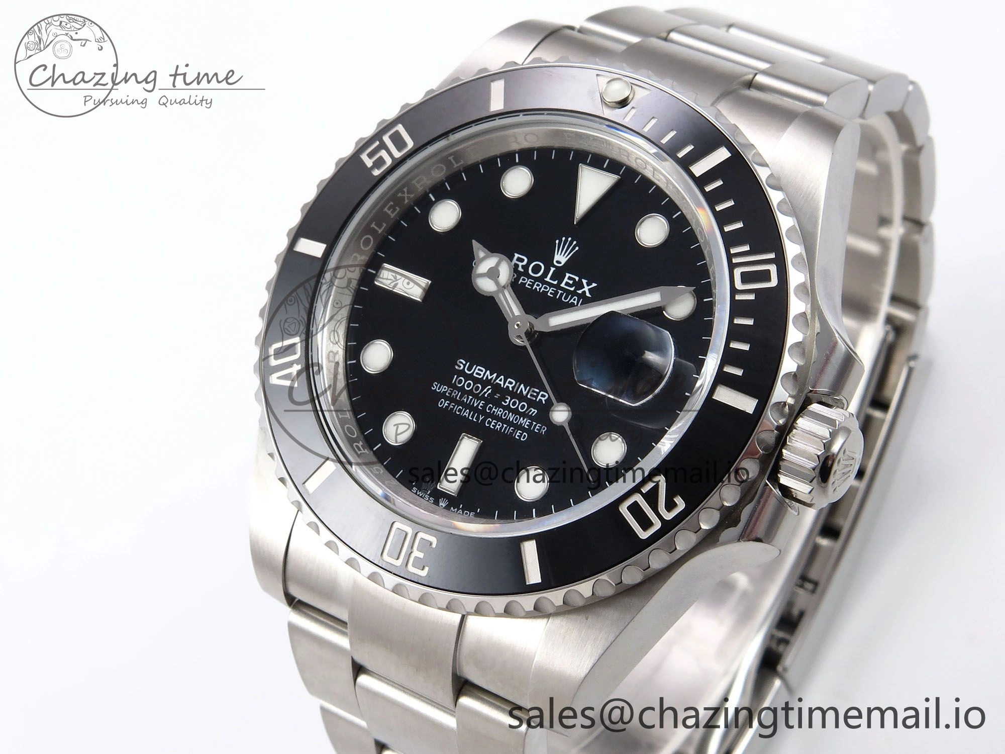 Submariner 126610 LN 41mm RF 1:1 Best Edition Black Ceramic on SS 904L Bracelet Steel VR3235