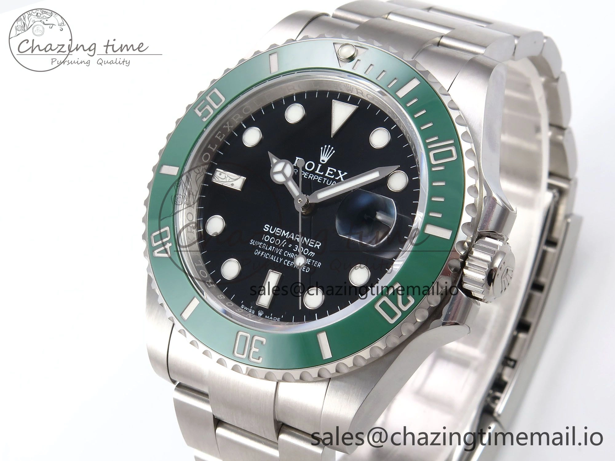 Submariner 126610 LV 41mm RF 1:1 Best Edition Green Ceramic on SS 904L Bracelet Steel VR3235