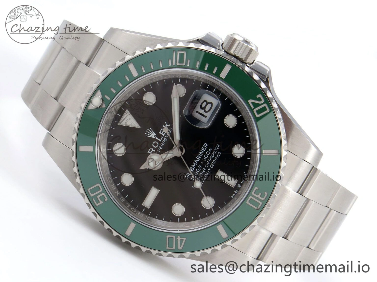 Submariner 126610 LV HGF 1:1 Best Edition Green Bezel Black Dial on SS Bracelet SH3235 V2